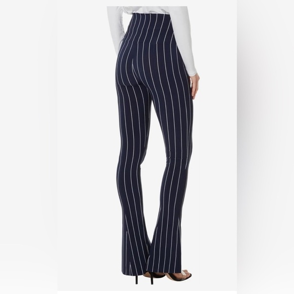 SOLDNorma Kamali Women’s Split Hem Spat Leggings.Color:Woven Pinstripe.SizeLarge - Picture 4 of 10